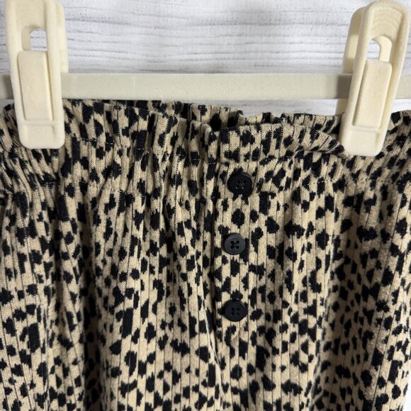 Zara Leopard Ribbed Matching Animal Print Set Size 7 - Picture 8 of 10